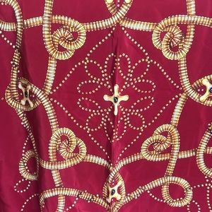 Red silk Moschino scarf